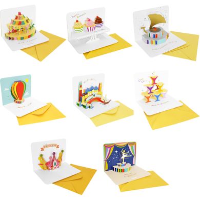 3D gift card 63868 set of 8 pcs