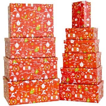 Dekorative Geschenkkartons 11102307, Set &agrave; 10 St&uuml;ck.