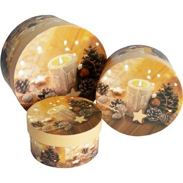 Dekorativer Geschenkkarton 27032608, 3er-Set.