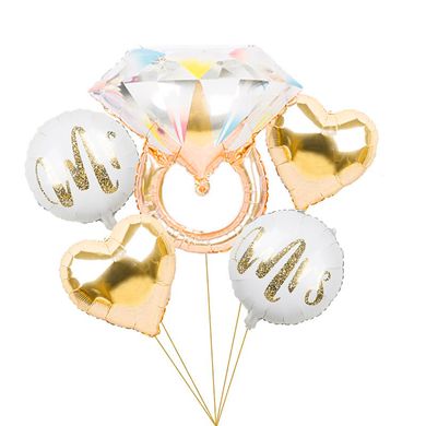 Foil balloons 4668, set of 5 pcs.