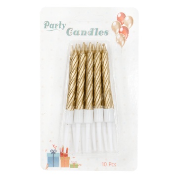 Set of champagne candles 61693, packing 10 pcs.