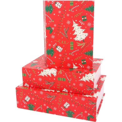 Decorative cardboard box for gifts 14032110, set of 3.