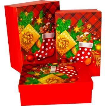 Dekorativer Geschenkkarton 11033555, Set &agrave; 3 St&uuml;ck.