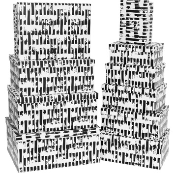 Pudełko kartonowe ozdobne na prezenty 11102834, zestaw 10szt.