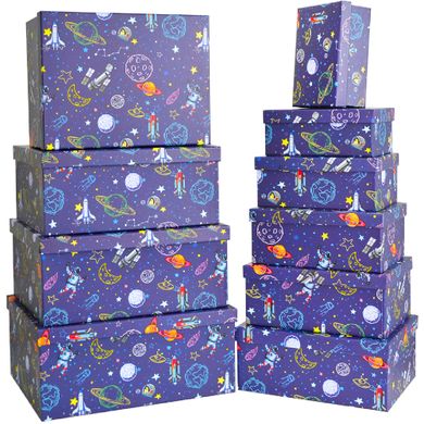 Decorative cardboard gift box 11102252, set 10 pcs.